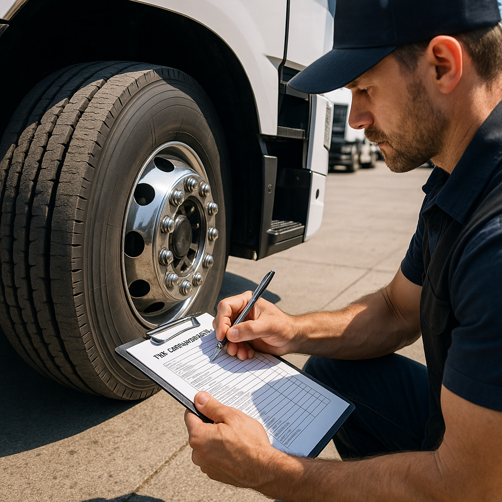 Checklist de inspección de neumáticos para camiones
